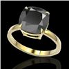 Image 2 : 6 ctw Black Diamond Designer Engagment RNG 18k Yellow Gold - REF-143Y6X
