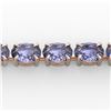Image 3 : 24 ctw Tanzanite Eternity Designer Bracelet 14k Rose Gold - REF-218X2A