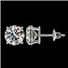 Image 2 : 2.57 ctw Certified Quality Diamond Stud Earrings 10k White Gold - REF-303M2G