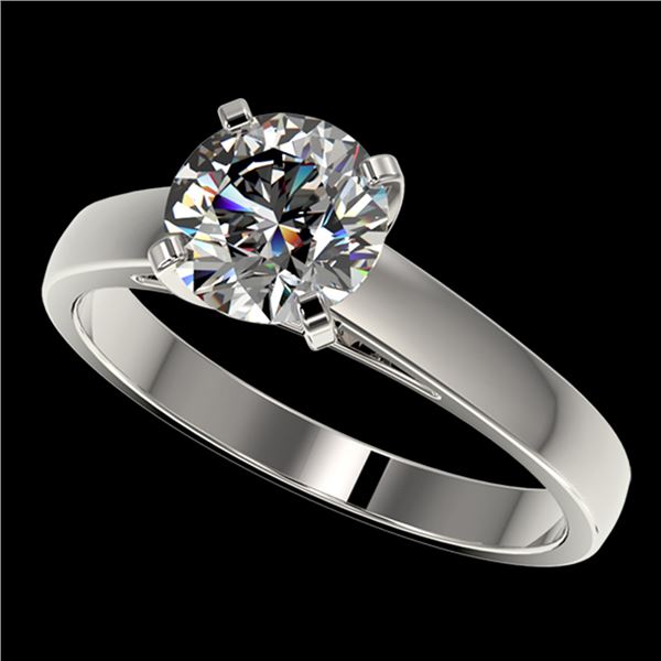 1.50 ctw Certified Quality Diamond Engagment Ring 10k White Gold - REF-236W3H