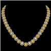 31.64 ctw Canary & Diamond Micro Pave Necklace 18K Yellow Gold - REF-3354N5F