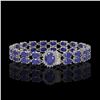 19.57 ctw Sapphire & Diamond Bracelet 14K White Gold - REF-263A6N
