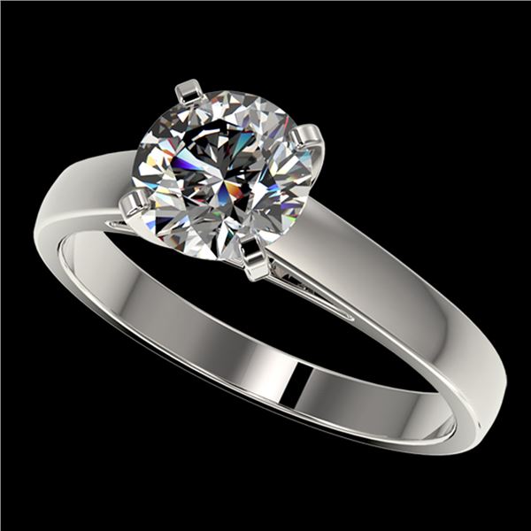 1.55 ctw Certified Quality Diamond Engagment Ring 10k White Gold - REF-236N3F
