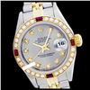 Rolex Ladies Two Tone 14K Gold/SS, Diam Dial & Diam/Ruby Bezel, Sapphire Crystal