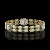 Image 1 : 14.39 ctw Opal & Diamond Bracelet 14K Yellow Gold - REF-254R4K