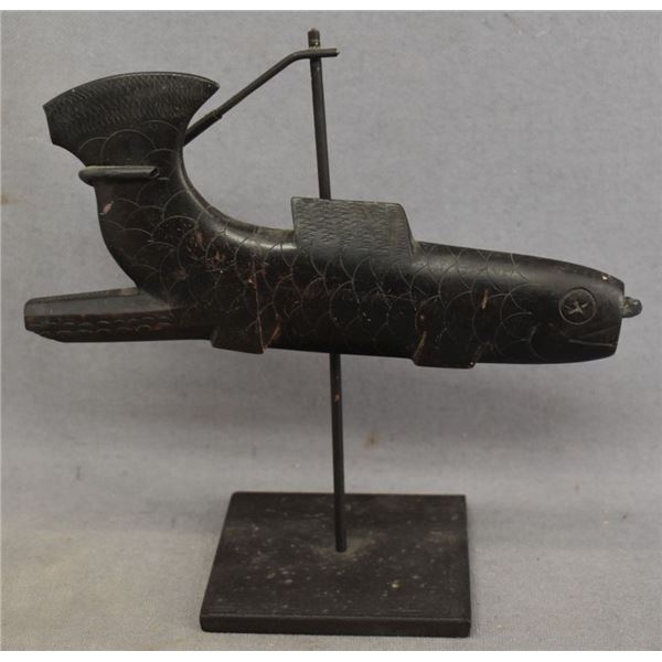 PLAINS INDIAN PIPE STONE EFFIGY PIPE