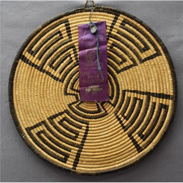 APACHE INDIAN BASKETRY PLAQUE
