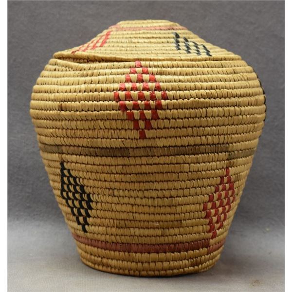 ESKIMO INDIAN LIDDED BASKET