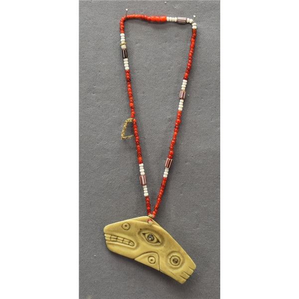 TLINGIT INDIAN  BONE  AMULET