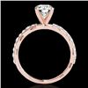Image 2 : 1.4 ctw Certified Diamond Solitaire Ring 10k Rose Gold - REF-197A8N