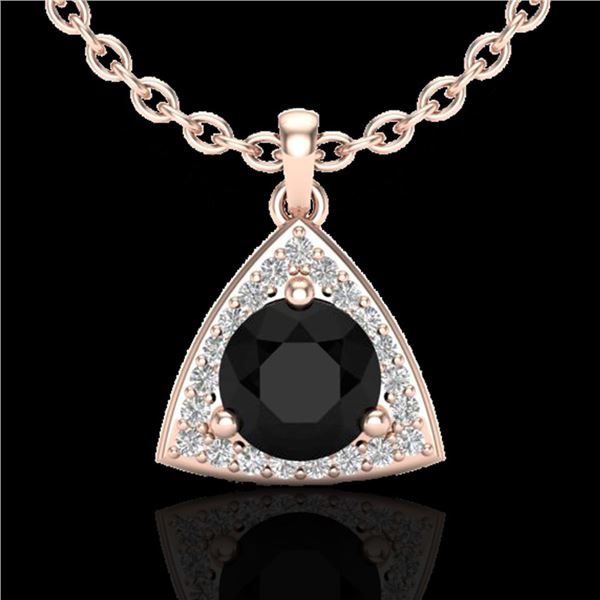 1.75 ctw Micro Pave VS/SI Diamond Certified Necklace 14k Rose Gold - REF-76W4H