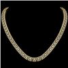 Image 1 : 24.4 ctw Princess Cut Diamond Micro Pave Necklace 18K Yellow Gold - REF-2083H2R