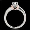 Image 2 : 1.11 ctw Certified Diamond Solitaire Ring 10k 2Tone Gold - REF-190G9W