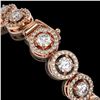 Image 3 : 8.83 ctw Diamond Micro Pave Bracelet 18K Rose Gold - REF-695A5N