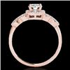 Image 2 : 1.33 ctw Certified Diamond Solitaire Ring 10k Rose Gold - REF-190Y9X