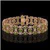 Image 1 : 23.12 ctw Tourmaline & Diamond Bracelet 10K Rose Gold - REF-354X5A