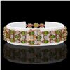 Image 2 : 23.12 ctw Tourmaline & Diamond Bracelet 10K Rose Gold - REF-354X5A