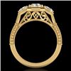 Image 1 : 1.05 ctw VS/SI Diamond Solitaire Art Deco 3 Stone Ring 18k Yellow Gold - REF-200K2Y