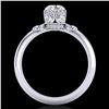 Image 2 : 1 ctw VS/SI Diamond Solitaire Art Deco Ring 18k White Gold - REF-143N6F