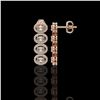 Image 2 : 3.84 ctw Oval Cut Diamond Micro Pave Earrings 18K Rose Gold - REF-334A6N