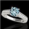 Image 1 : 1.32 ctw SI Certified Fancy Blue Diamond Solitaire Ring 10k White Gold - REF-121H4R