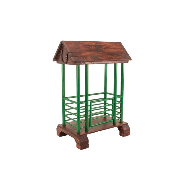 Lambert Custom Priefert Chute Wooden Saddle Stand