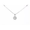 Image 1 : Cluster Diamond & 14k White Gold Necklace