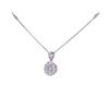 Image 2 : Cluster Diamond & 14k White Gold Necklace