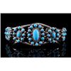 Image 1 : Navajo Nancy Custer Silver & Turquoise Bracelet