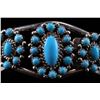 Image 4 : Navajo Nancy Custer Silver & Turquoise Bracelet
