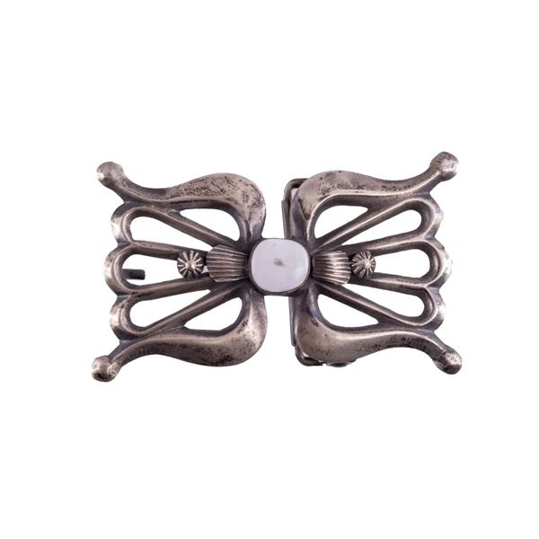Navajo Henry Morgan Silver & Turquoise Belt Buckle
