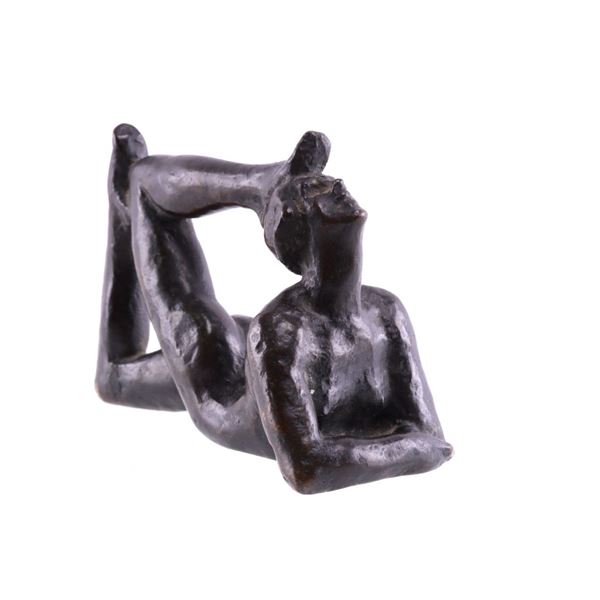 R Tait McKenzie Bronze Posing Woman Figure Statue