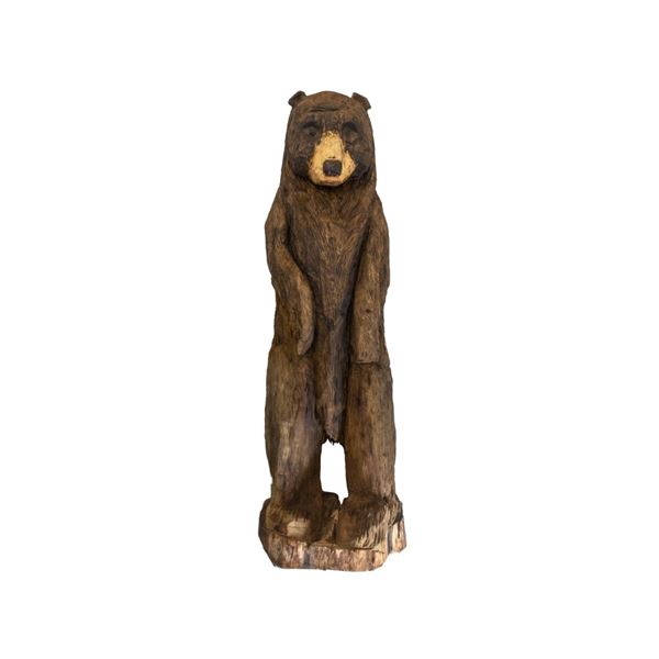 Montana Chainsaw Carved Pine Bear 7 1/2 Foot Tall