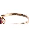 Image 8 : 1940's Estate 14K Gold Diamond Spinel Flower Ring