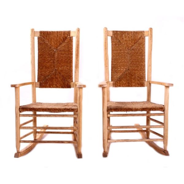 Americana Nostalgic Whicker Rocking Chair Set