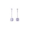 Image 4 : Classic Tanzanite & Diamond 18K Dangle Earrings