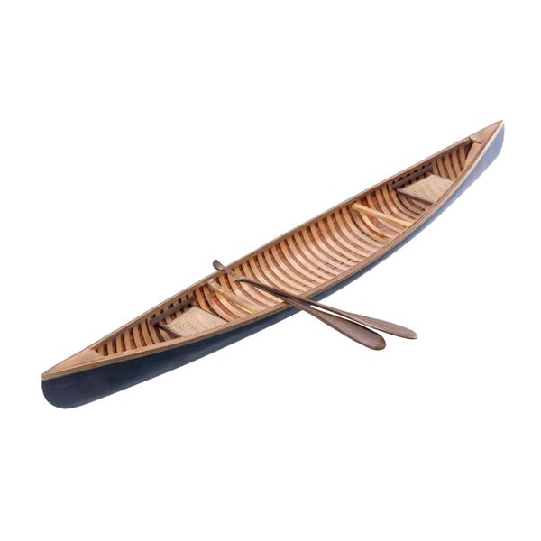 Hand Crafted Birchwood Salesman Sample Canoe