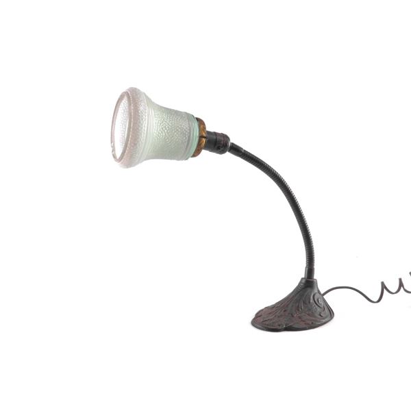 Early 1900's Art Nouveau Bubble Glass Table Lamp