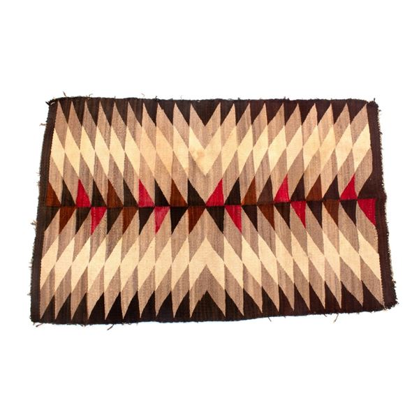 Navajo Ganado Stepped Thick Rug circa 1930's