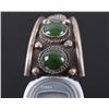 Image 11 : Navajo Sterling & Jade Watch Band Cuff w/ Clasp