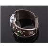 Image 13 : Navajo Sterling & Jade Watch Band Cuff w/ Clasp