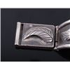 Image 16 : Navajo Sterling & Jade Watch Band Cuff w/ Clasp