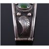 Image 4 : Navajo Sterling & Jade Watch Band Cuff w/ Clasp