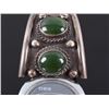 Image 6 : Navajo Sterling & Jade Watch Band Cuff w/ Clasp