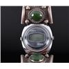 Image 8 : Navajo Sterling & Jade Watch Band Cuff w/ Clasp
