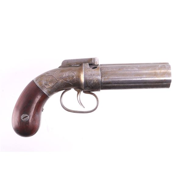 Allen & Thurber Engraved Six Shot Pepperbox Pistol
