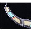 Image 3 : Navajo Micro Inlay Turquoise MOP Vintage Necklace