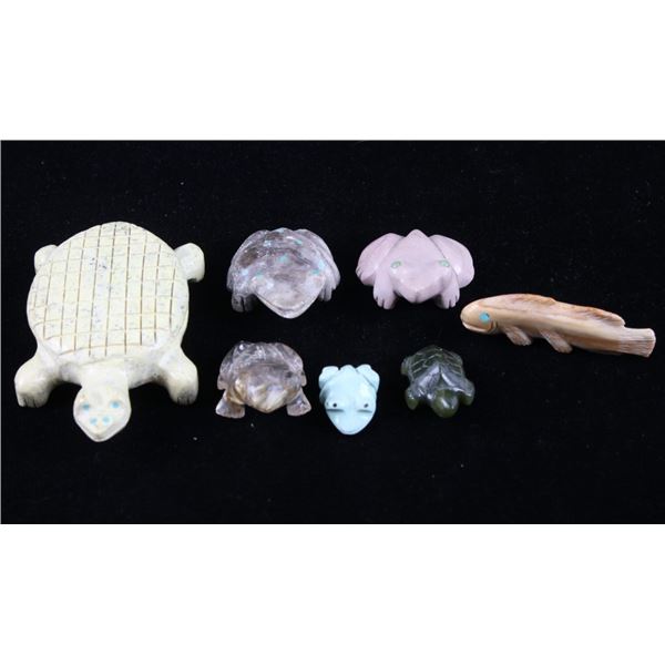 Zuni American Indian Hand Carved Fetish Collection