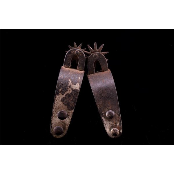 19th Century Hand Forged Steel Vaquero Spurs