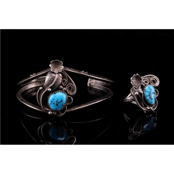 Herbert Tsosie Sterling & Sleeping Beauty Set